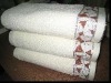 solid border jacquard bath towel