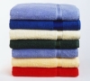 solid colour stain files bath towel