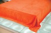 solid coral fleece blanket