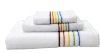 solid cotton towel with border