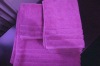 solid dyed dobby bath towel with border