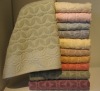 solid dyed jacquard terry bath towel