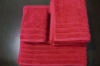 solid dyed thick 100% cotton bath towel with border