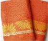 solid towel with satin