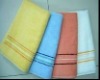 solide bath towel with border