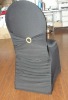 spandex chair cover with pleat and buckle on the back,nylon chair cover