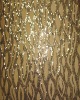 spandex knitted ground with shiny spangle embroidery fabric
