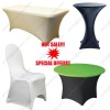 spandex table covers,stretch table covers,spandex chair covers