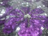 spangle /sequins embroidery with accessaries fabric for wedding dress