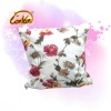 spring flower pinted linen cotton bedroom cushion