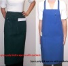 spun polyester bib and bistro aprons with two pockets