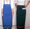 spun polyester bib and bistro aprons with two pockets