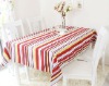 square yarn dyed iridescent striped dining table linen  table cloth