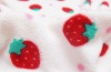 strawberry printing  coral fleece fabric