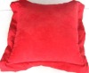 suede pillow with frame