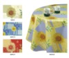sunflower and plaid PVC Tablecloth