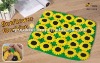sunflower hand crochet cushion