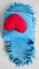 super clean microfiber chenille slipper with heart