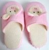 super clean microfiber  chenille slipper with piggy head