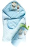 super soft interlock with cute embroidery baby wrap
