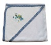 super soft terry cloth with cute embroidery baby hooded towel