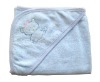 super soft terry with cute embroidery bear baby hooded towel