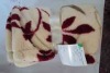 super soft with flower design coral fleece blanket