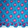 swiss lace,100% cotton lace 450 turquoise blue