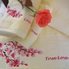 terry bath towel with embroidery