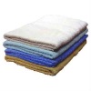 terry bath towel with solid color