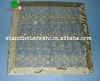 the olive green organza table cloth with the embroidery of gold lines for the table's decoration