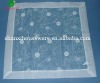 the white organza table cloth with the embroidery of caddices for the table's decoration
