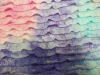 tie dyed poly knitted ruffle fabric