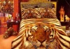 tiger picture reactive print bedding sets