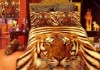 tiger picture reactive print bedding sets
