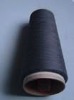 top-dyed melange Jet Black 100% Polyester  Yarn