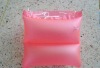 transparent pink pvc inflatable beach pillow with handle rope