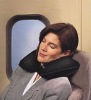 travel inflatable flocked pillow