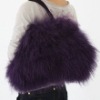 trendy noble sheep fur hand bag