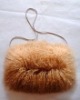 trendy noble sheep fur hand bag