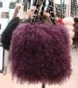 trendy noble sheep fur shoulder bag