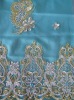 tulle with metallic embroidery fabric for garments