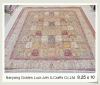 turkish Herek design 8.25x10 natural silk material 100% hand knotted carpet and rugs