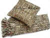 tweed throw with cushion