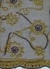 two tone cord embroidery fabric for dress