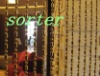 unique decorative string curtain with metal ball chain
