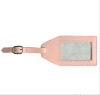 unique handmade PU leather luggage tag