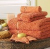 unique orange terry cotton towel set
