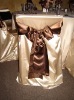 universal satin chair cover and satin chair sash