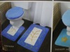 utility polyester anti-skidding home bath toilet set rug